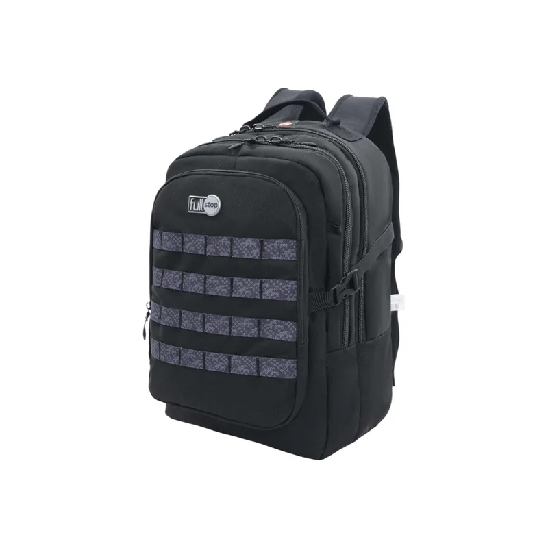 Full Stop Panelled Backpack in Black for Kids